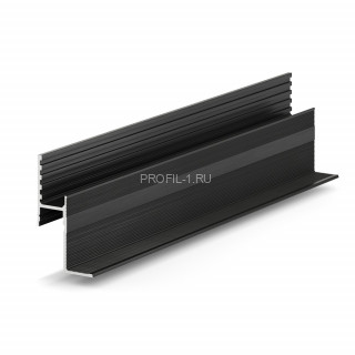 Теневая рейка алюминиевая разноуровневая под подсветку Laconistiq Multilevel New черная 46.5х28.7х3000 мм