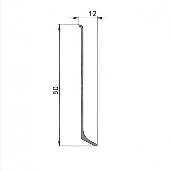 Уголок наружный для напольного плинтуса 80 мм Диал ПЛ-80ун 0034 без покрытия