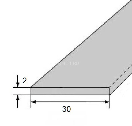 Алюминиевая полоса 30х2 мм 3 метра