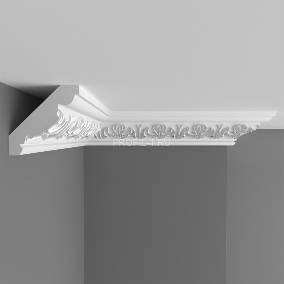Плинтус потолочный с рисунком Decomaster D155B Дюропрофиль 60х40х2000 мм белый