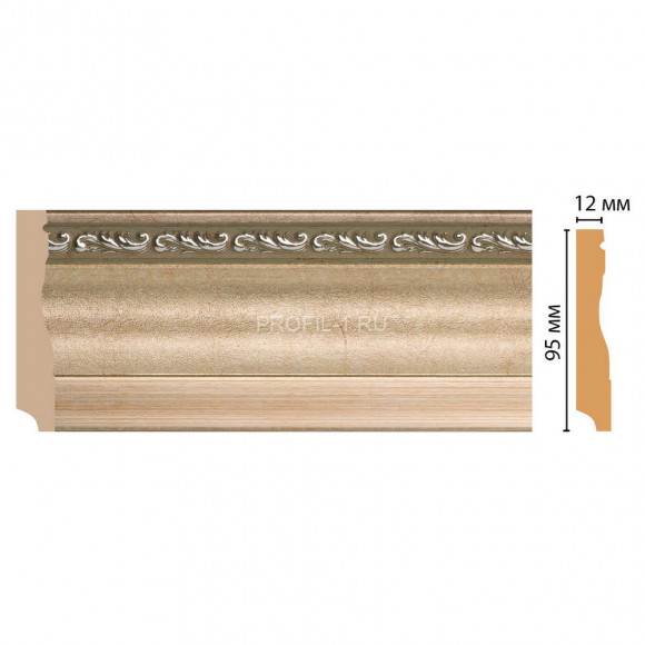 Плинтус напольный DECOMASTER 153-59 (95x12x2400) цвет Серебро