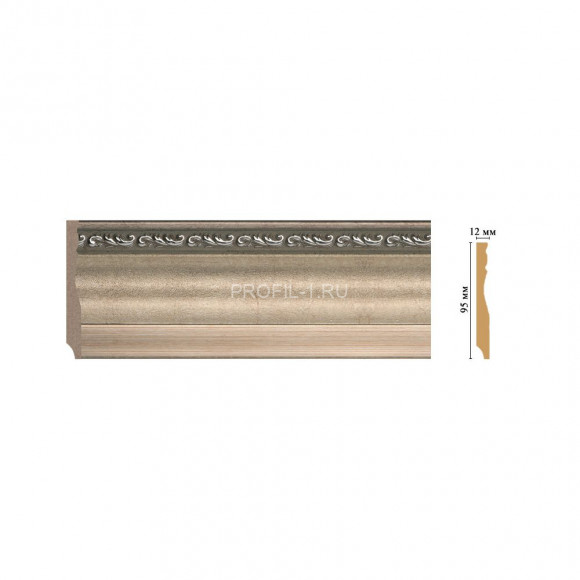 Плинтус напольный DECOMASTER 153-59 (95x12x2400) цвет Серебро