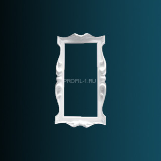 Обрамление зеркала Perfect K1005 белый полиуретан 850х450х55 мм