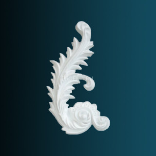 Декоративный орнамент Перфект G2368L левый белый 205х119х25 мм