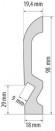 Напольный плинтус 98 мм Cezar Elegance LPC-19LE белый под LED подсветку 2,44 м
