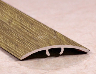 Алюминиевый порог ламинированный одноуровневый 30 мм ПО-31 203 Дуб тёмный 2,7 м