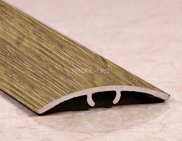 Алюминиевый порог ламинированный одноуровневый 30 мм ПО-31 203 Дуб тёмный 2,7 м