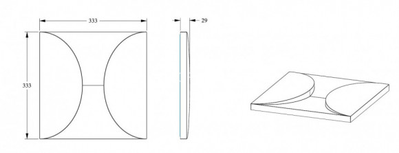 Декоративная стеновая панель 3D Orac Decor W107 белая полиуретан 333х333 мм