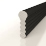Алюминиевый разделительный профиль-вставка Decaro D009.2A Black черный для стен и потолка 3 м