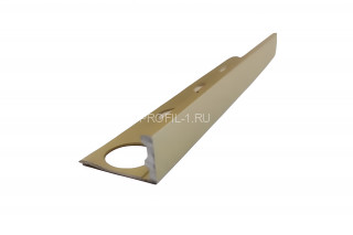 Алюминиевый L-профиль 10 мм Евротрим L-10.00 золото 2.7 м