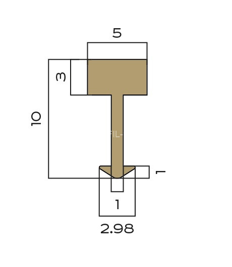 Т-профиль вставка 5х10 мм латунный NEEXY PVL80-01 P полированный 2.7м Т-профиль вставка 5х10 мм латунный NEEXY PVL80-01 P полированный 2.7м