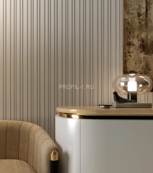 Стеновая декоративная панель 3D Decor-Dizayn DD924(3m) из полистирола белая, под покраску 150х10х3000 мм