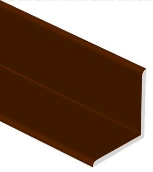 Алюминиевый внутренний порог угол 30х30 мм 03 шоколад 0,9 м