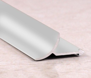 Внутренний профиль для плитки алюминий ПО-В9 серебро глянец  2,7 м