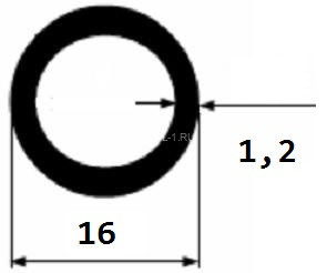 Алюминиевая труба 16х1,2 мм 3 м