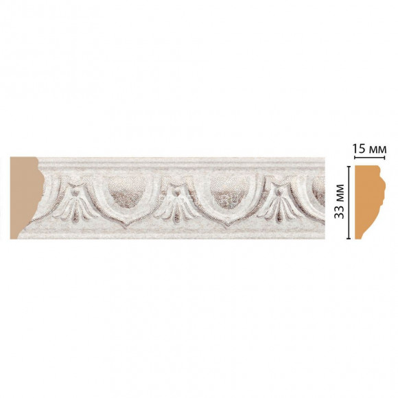 Молдинг DECOMASTER 101D-19D (33x15x2400) цвет Белый с перламутром Молдинг DECOMASTER 101D-19D (33x15x2400) цвет Белый с перламутром