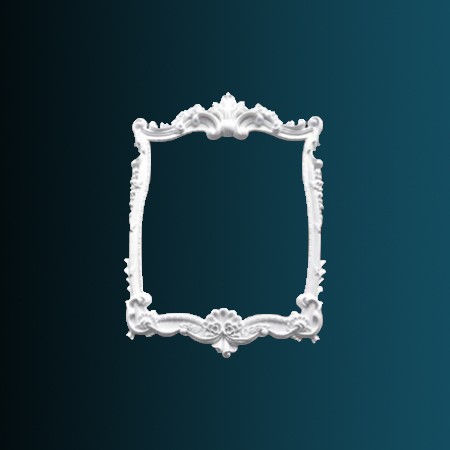 Обрамление зеркала Perfect K1013 белый полиуретан 1100х800х50 мм