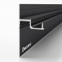 Алюминиевый теневой плинтус Decaro Engineering D001A Black черный с возможностью LED подсветки 2м