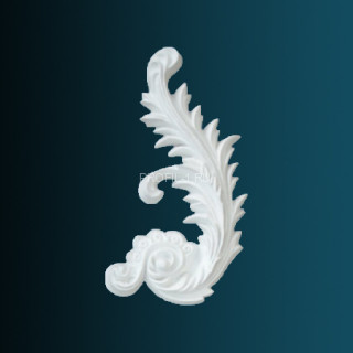 Декоративный орнамент Перфект G2368R правый белый 205х119х25 мм