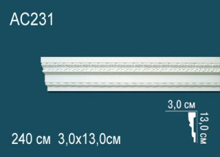 Молдинг с орнаментом Перфект AC231 130х30 мм 240 см Молдинг с орнаментом Перфект AC231 130х30 мм 240 см