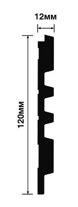 Стеновая панель Hiwood LV121 BU22 декорированная 120х12 мм 2,7 м