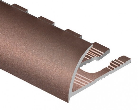 Профиль для плитки С-образный алюминий гибкий 10 мм PV20-14 розовый матовый 2,7 м