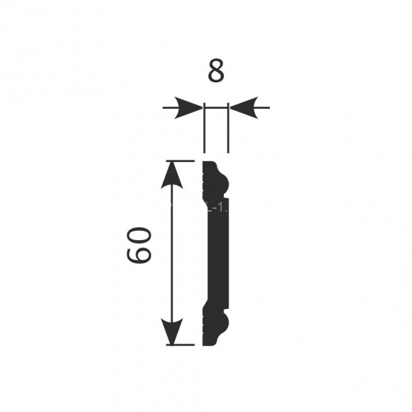 Молдинг Cosca MX-008 белый полистирол 8х60 мм 2м