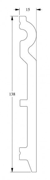 Гибкий напольный плинтус Orac Decor Duropolymer SX138F белый полистирол 138х15 мм 2м Гибкий напольный плинтус Orac Decor Duropolymer SX138F белый полистирол 138х15 мм 2м