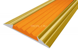 Алюминиевый порог 46 мм с резиновой вставкой одноуровневый АП-46-Антик золото-оранжевый 3,0 м Алюминиевый порог 46 мм с резиновой вставкой одноуровневый АП-46-Антик золото-оранжевый 3,0 м