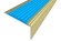 Алюминиевый угол-порог 26х50 мм с резиновой вставкой АУ-50-Анод золото-голубой 1,5 м