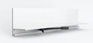 Алюминиевый микроплинтус 25.8х16.2 мм ПО-190 белый муар 2.7 м