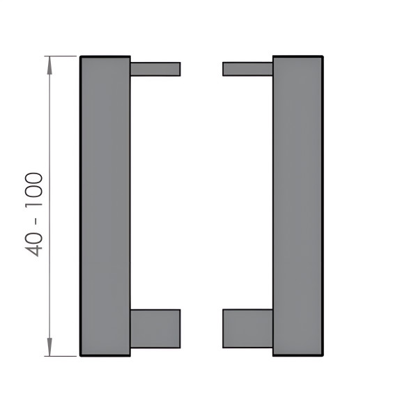 Комплект заглушек для напольного плинтуса 40 мм Диал 9144з без покрытия (пара левая+правая)