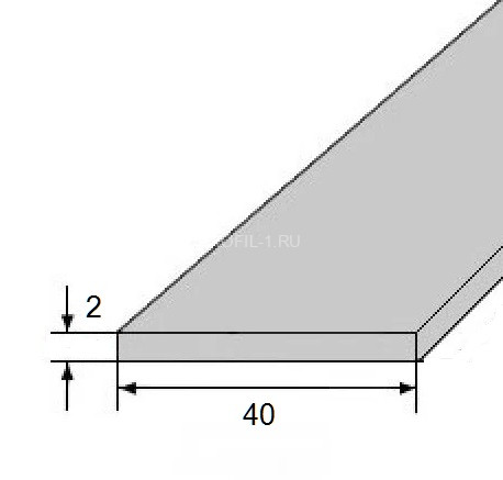 Алюминиевая полоса 40х2 мм 3 метра Алюминиевая полоса 40х2 мм 3 метра