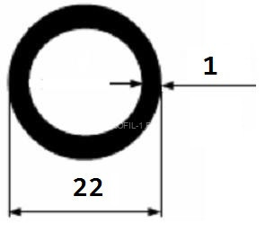 Алюминиевая труба 22х1 мм 3 м
