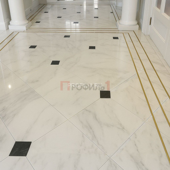 Латунный П-образный профиль PU 612 OS 12х6х12 шлифованный 2,7м