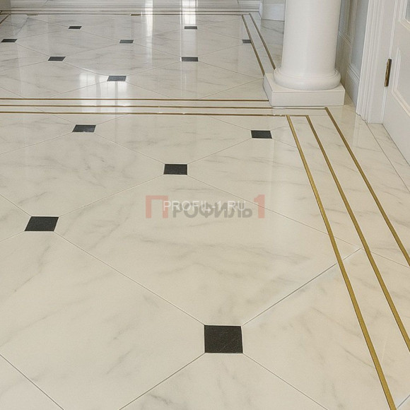 Латунный П-образный профиль PU 612 OS 12х6х12 шлифованный 2,7м