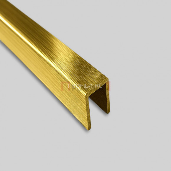 Латунный П-образный профиль PU 612 OS 12х6х12 шлифованный 2,7м
