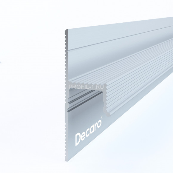 Алюминиевый теневой плинтус Decaro Engineering D002 под покраску с возможностью LED подсветки 2м
