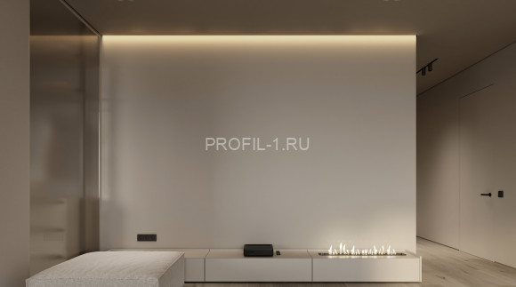 Алюминиевый теневой плинтус Decaro Engineering D002 под покраску с возможностью LED подсветки 2м Алюминиевый теневой плинтус Decaro Engineering D002 под покраску с возможностью LED подсветки 2м