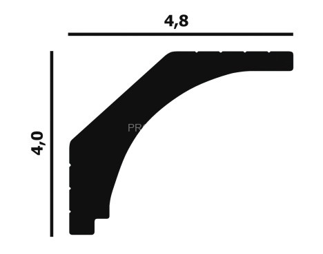 Потолочный плинтус Перфект Плюс P13 40 мм 200 см