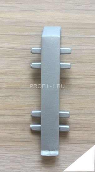 Стык для плинтуса ПТ-70 металл белый