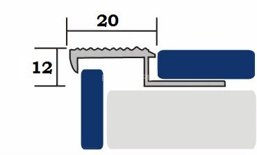 Алюминиевый профиль Z-образный 12 мм Z-12 Золото КЕ 2,7 м (упаковка 10 штук)