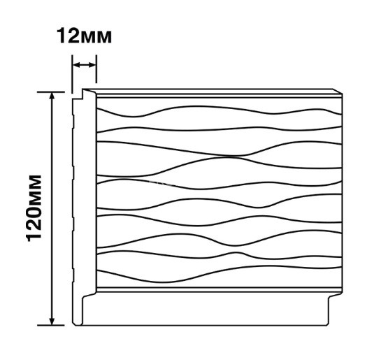 Стеновая панель Hiwood LV127W BU22K декорированная 120х12 мм 2,7 м