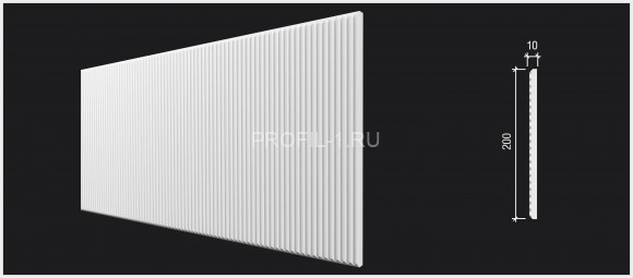 Стеновая декоративная панель 3D Decor-Dizayn DD925(3m) из полистирола белая, под покраску 200х10х3000 мм