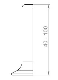 Уголок внешний для плинтуса 80 мм черный