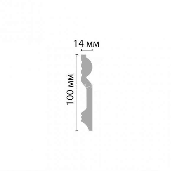 Плинтус DECOMASTER D137ДМ (100x14x2000) напольный, ударопрочный полимер, белый, под покраску Плинтус DECOMASTER D137ДМ (100x14x2000) напольный, ударопрочный полимер, белый, под покраску