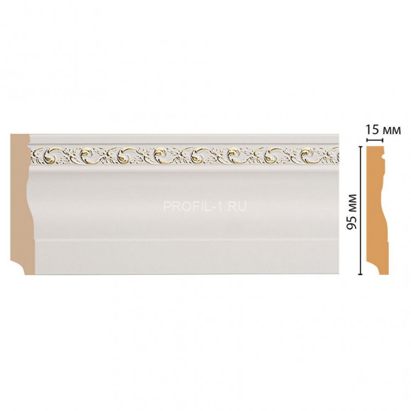 Плинтус напольный DECOMASTER 153-54 (95x12x2400) цвет Белый