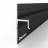 Алюминиевый теневой плинтус Decaro Engineering D002A Black черный с возможностью LED подсветки 2м