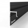 Алюминиевый теневой плинтус Decaro Engineering D002A Black черный с возможностью LED подсветки 2м