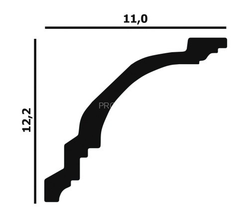 Потолочный плинтус Перфект Плюс P16 122 мм 200 см